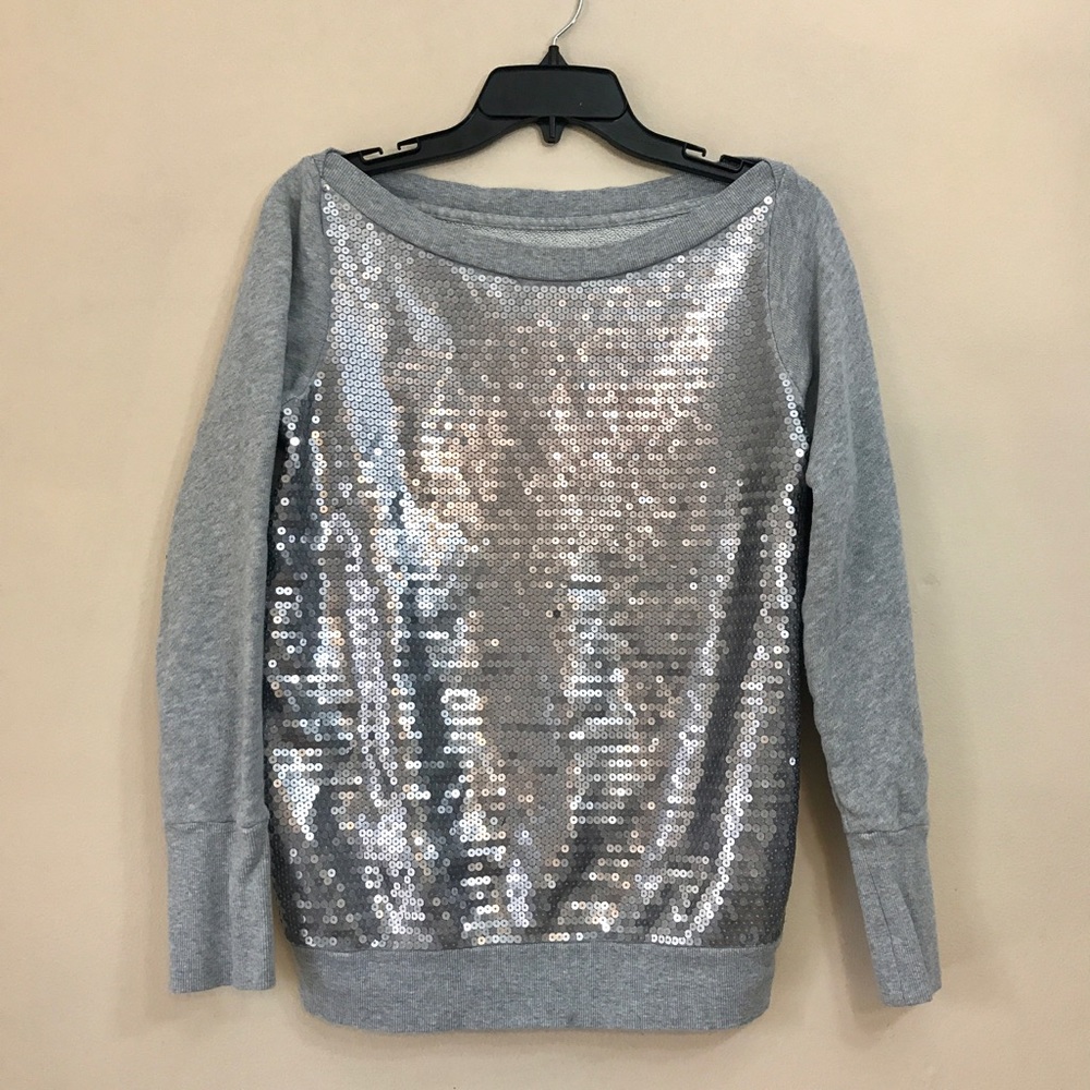 Ann Taylor Loft Women's Silver Sweater Size M